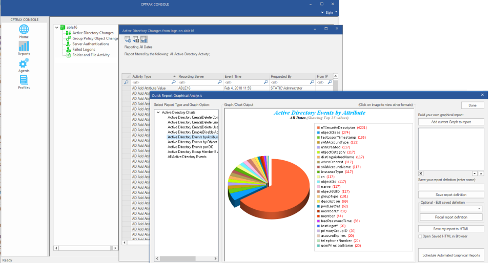 screenshot of CPTRAX for Windows